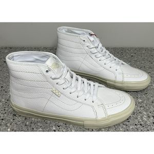 Vans Skate Sk8 Hi Decon VCU Vintage Leather White 9 Men New in Box VN0A5JM9TBD